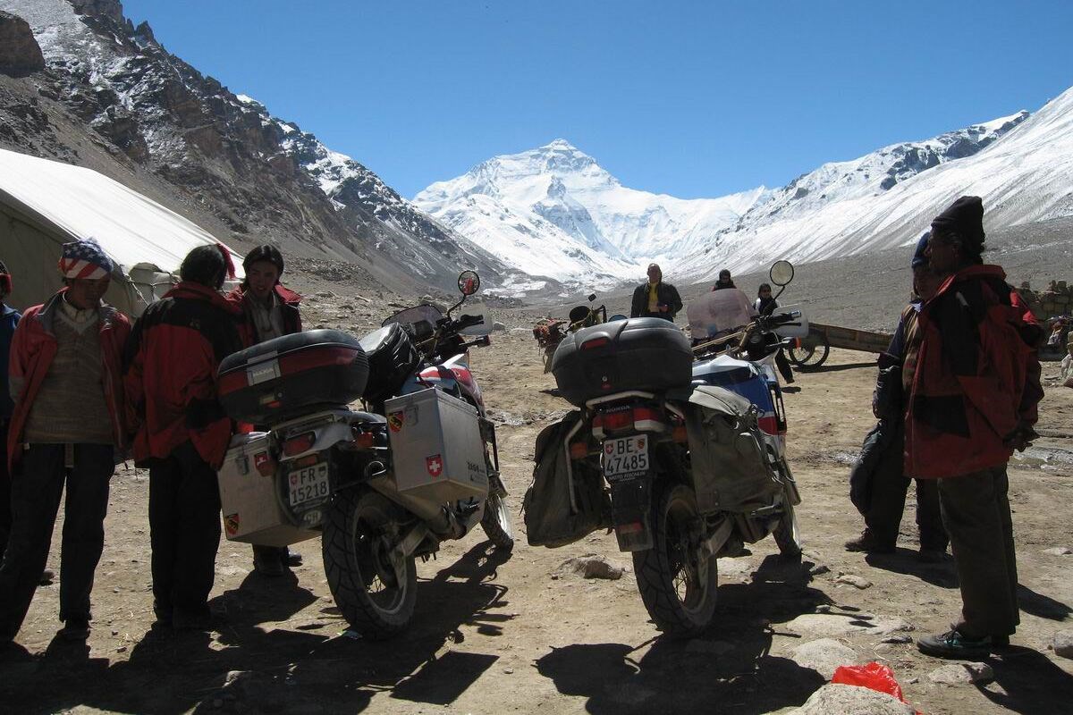 Motorradfahrt zu Everest, Himalaya